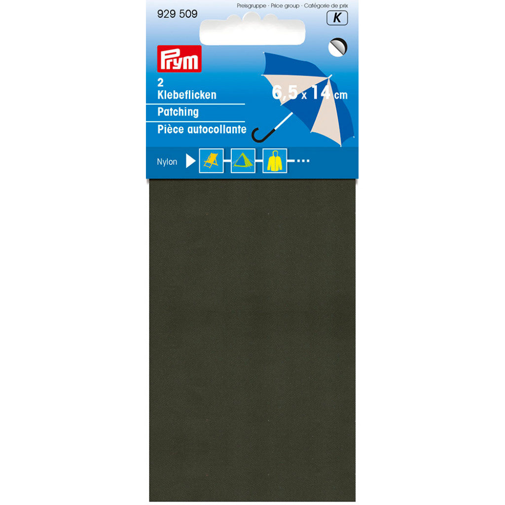 Prym Reparasjonsstoff Nylon selvklebende 6,5x14cm - Khaki