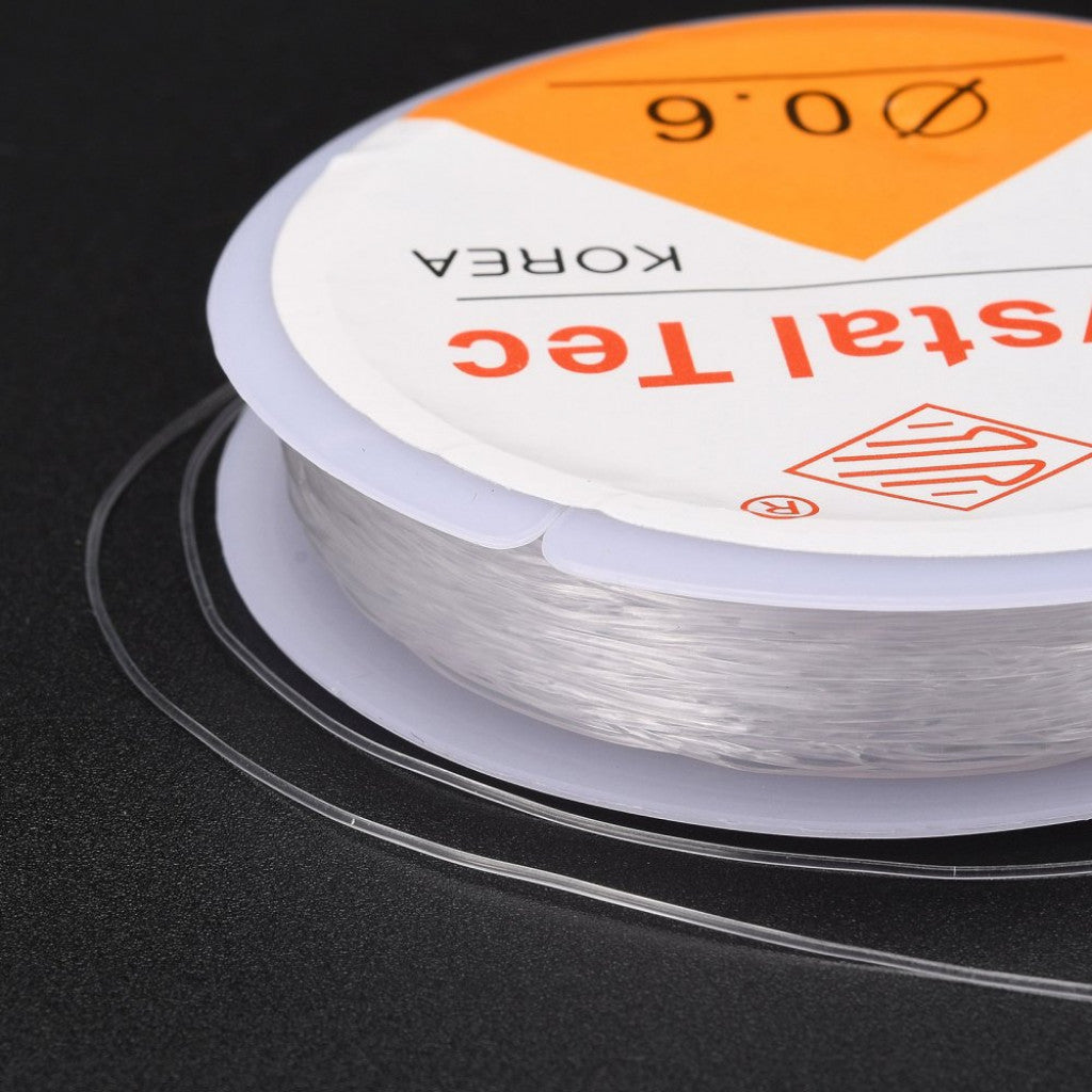 Smykkestrikk Rund Clear, 12m - 0,6mm