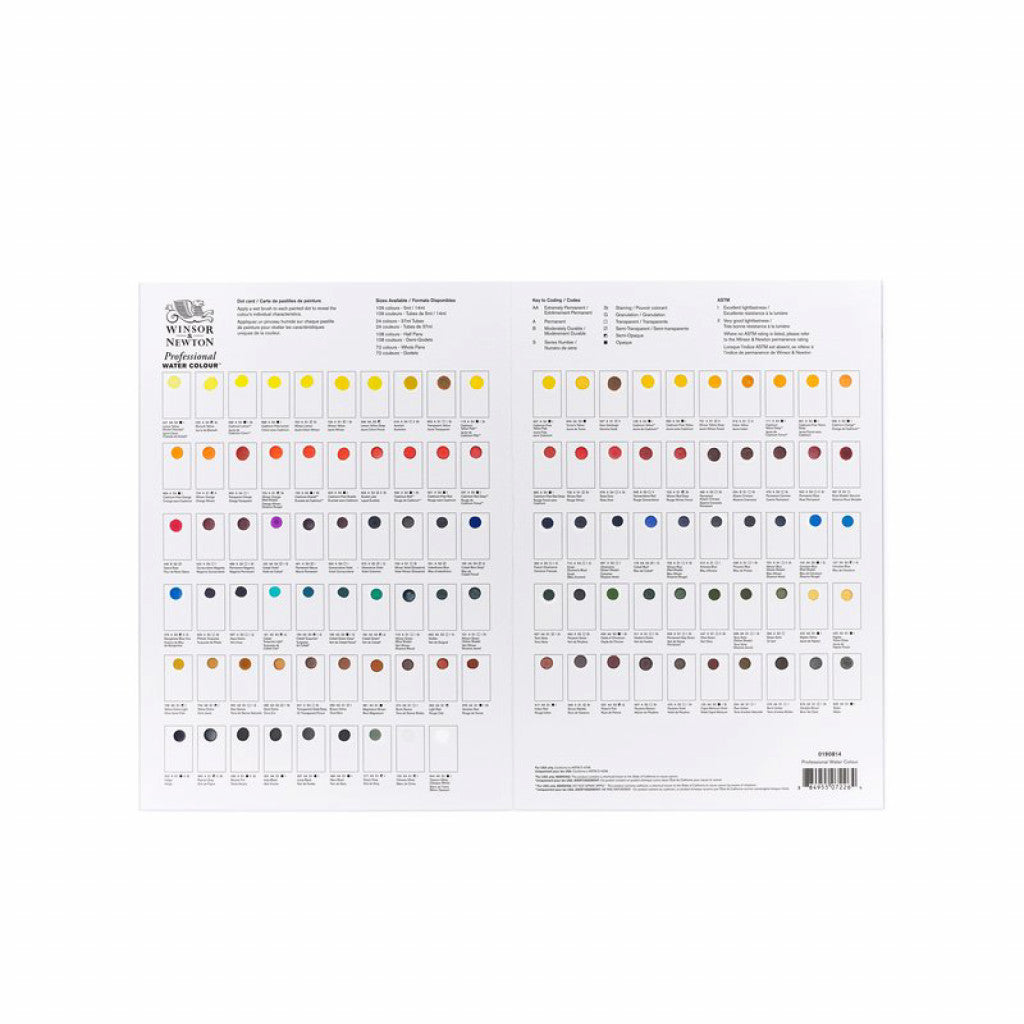 W&N - Professional Water Colour - Dot Card A4