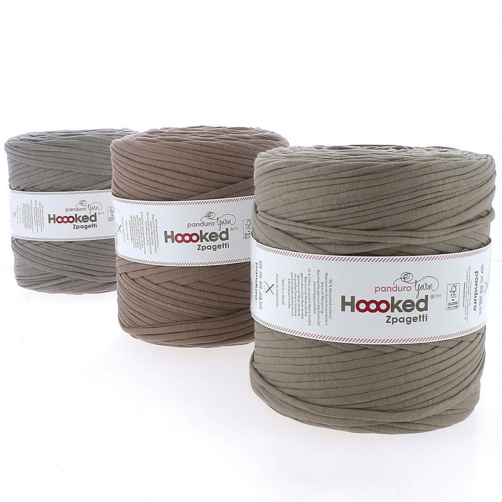 Hoooked Zpagetti, ca 900g - Gråbrun