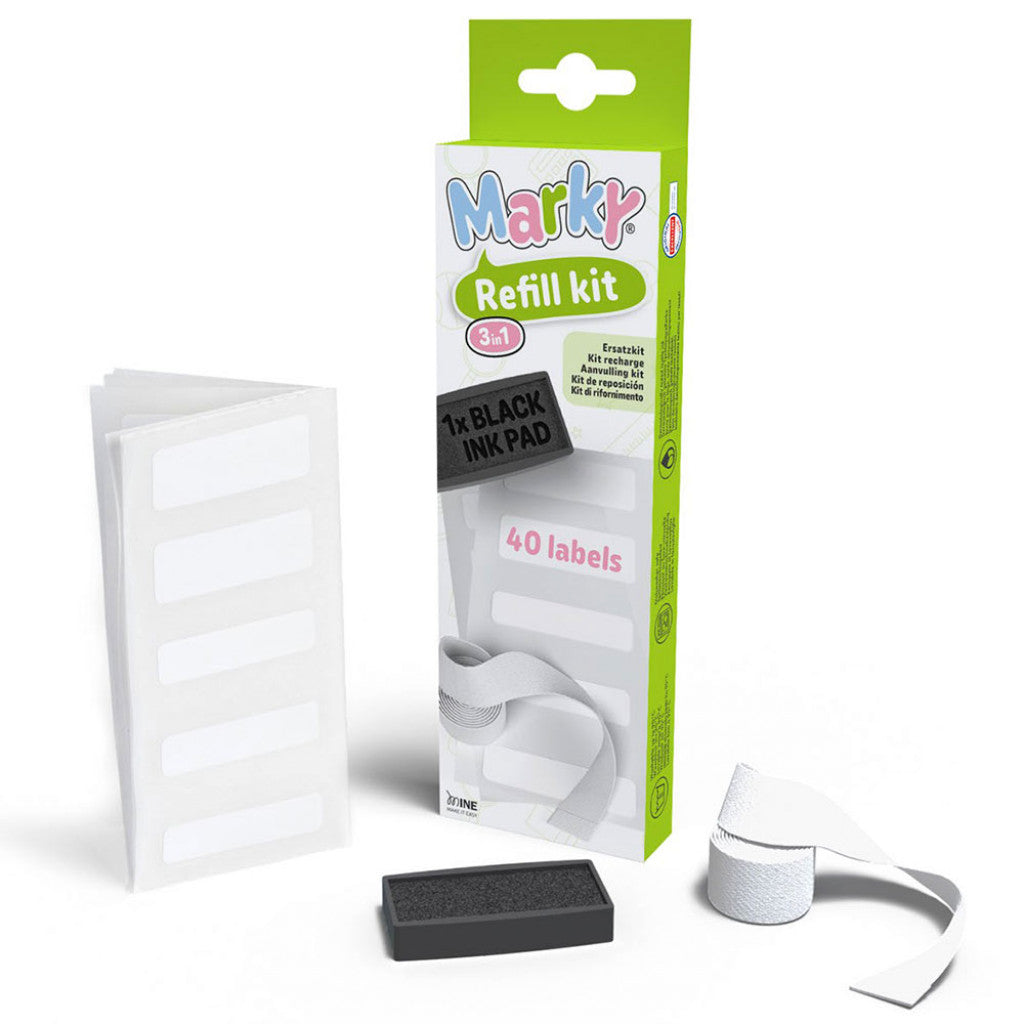 COLOP DIY Marky Refillsett - 40 etiketter, tape og blekkpute