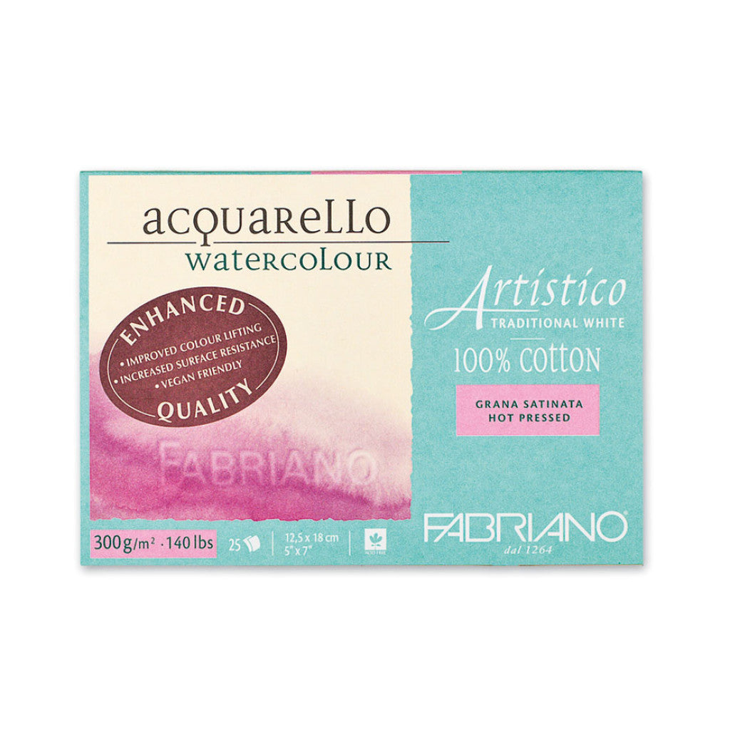 Fabriano Artistico EQ Traditional 300g S HP 12,5x18cm 25ark