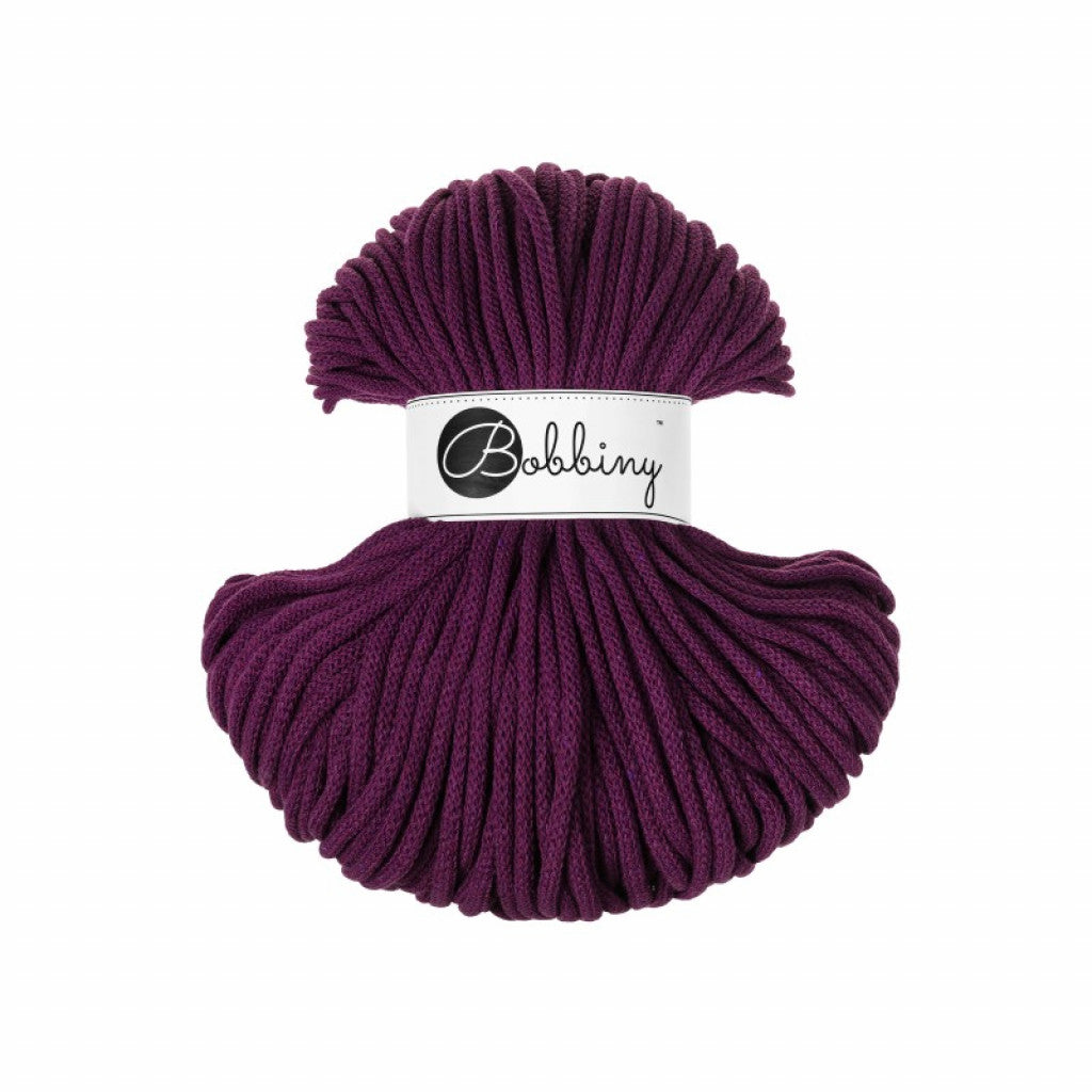 Bobbiny Braided Cord 5mm 100m - Aubergine