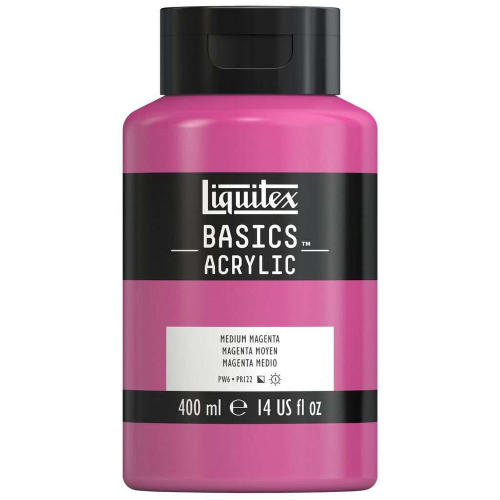 Liquitex Basics Acrylic 400ml - 500 Medium Magenta S1