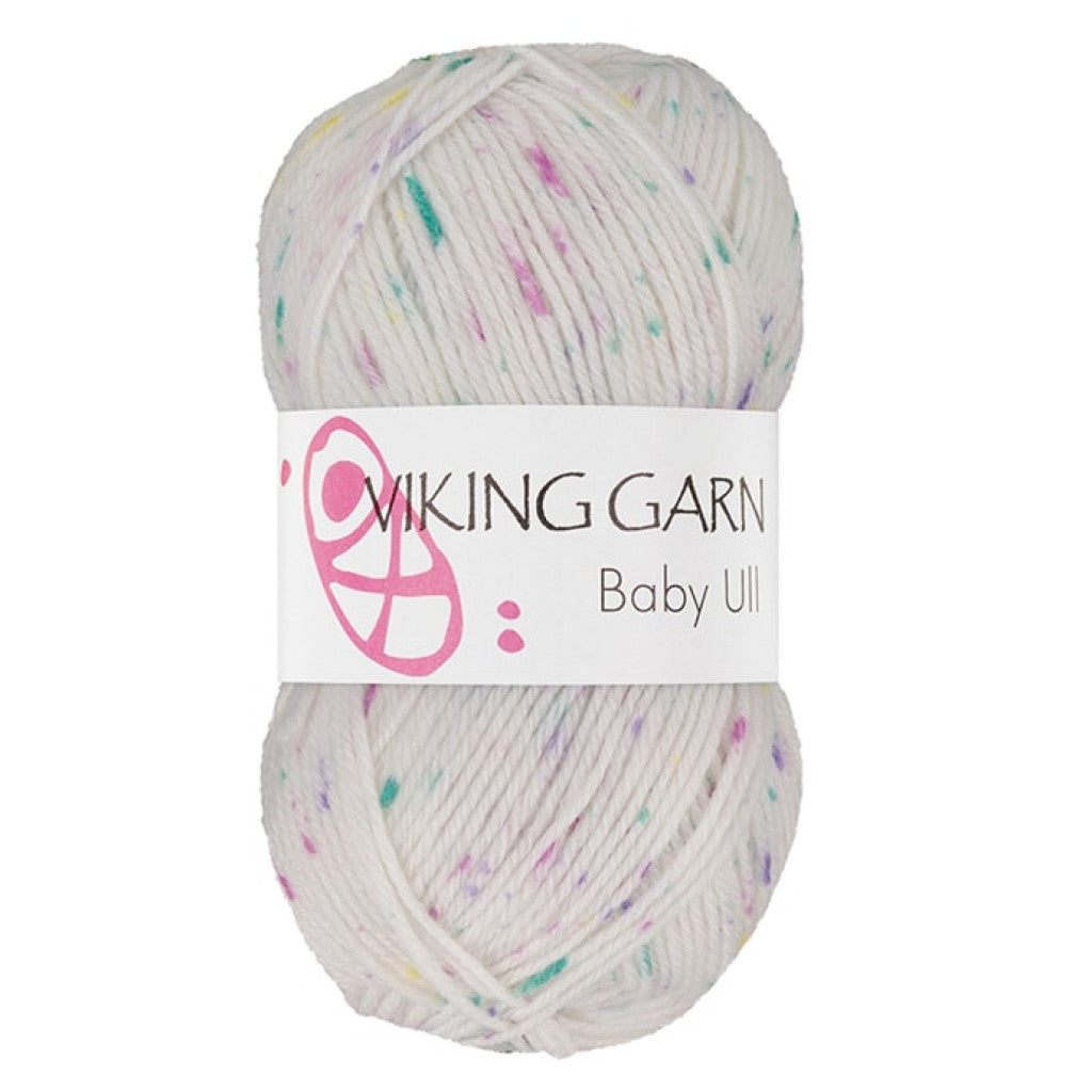Viking Baby Ull - 304 Hvit print