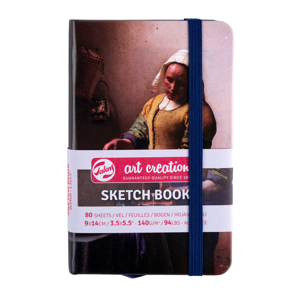 Art Creation Skissebok m/strikk, Milk Maid - 9x14cm