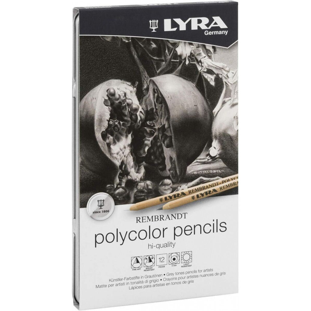 Lyra Rembrandt Polycolor Grey - 12 stk