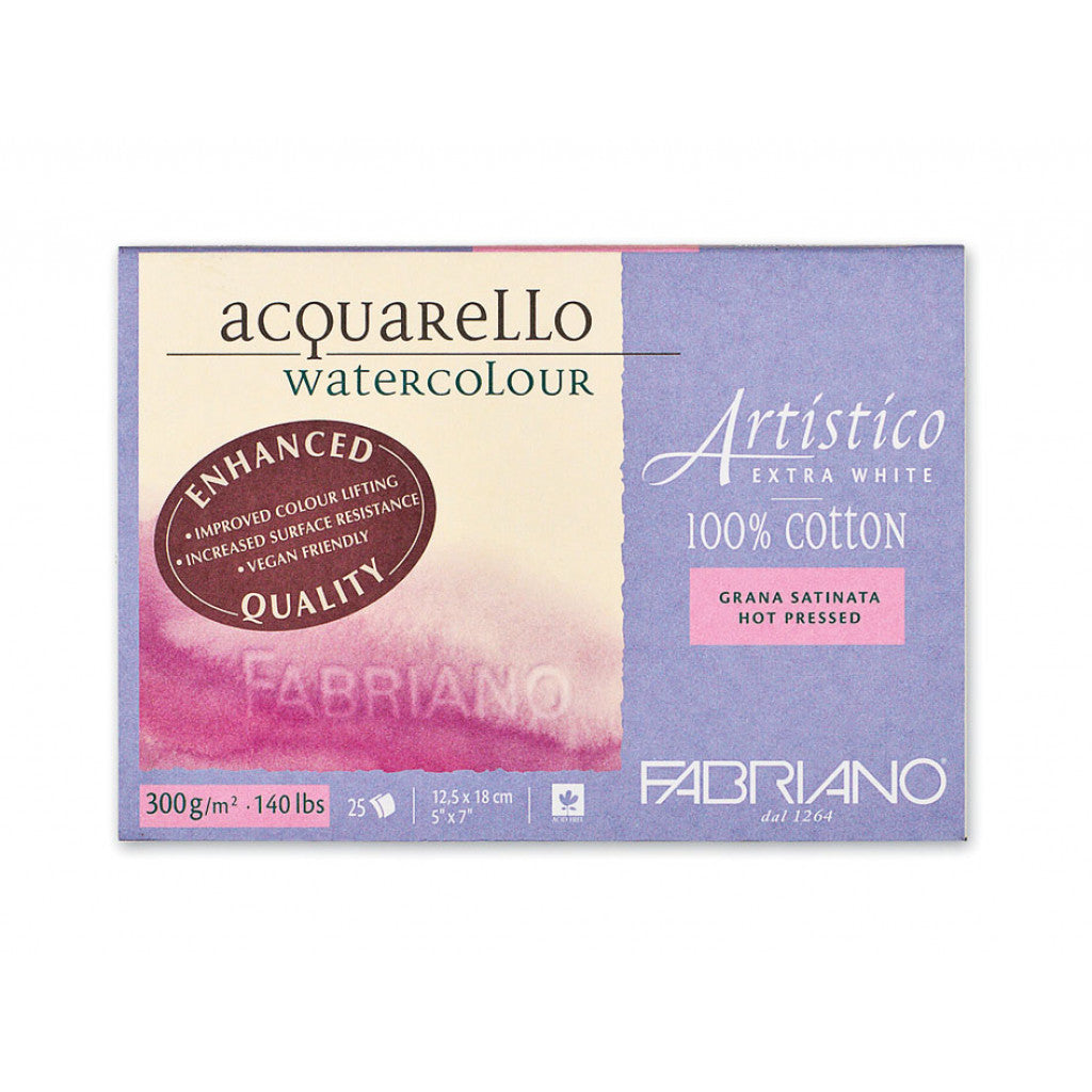 Fabriano Artistico EQ Extra White 300g S HP 12,5x18cm 25ark