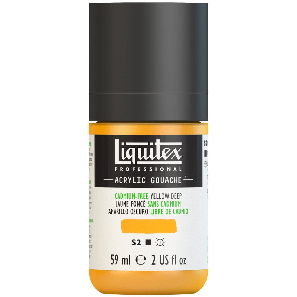 Liquitex Acrylic Gouache (matt) 59ml - 891 Cadmium-Free Yellow Deep S2