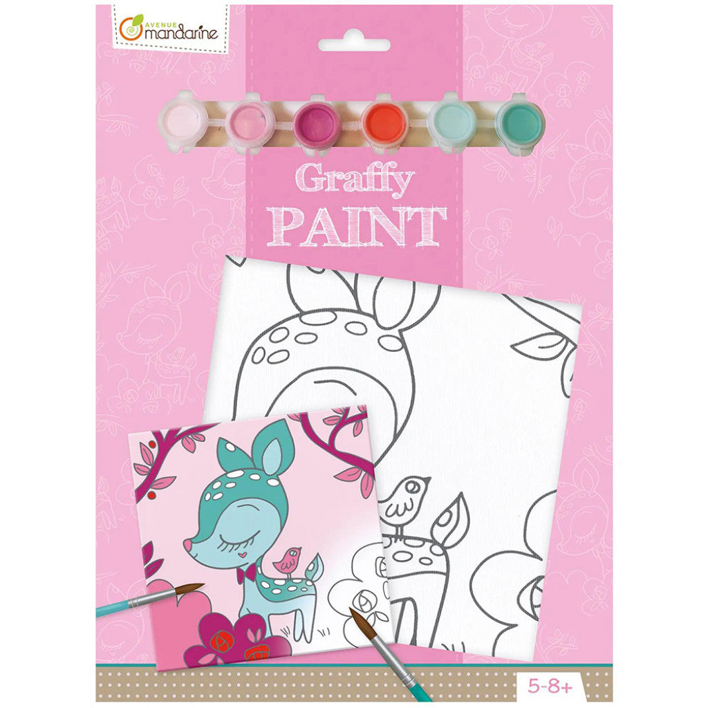 Graffy Paint maleplate m/trykk - 20x20cm - Dådyr