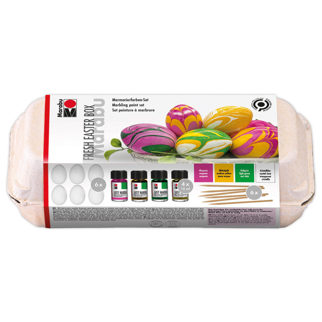 Marabu Easy Marble Sett - Fresh Easter Box