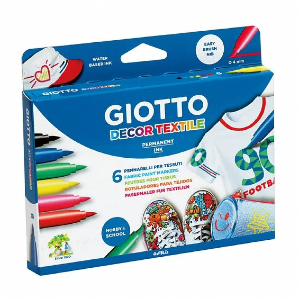 Tekstiltusj Giotto Decor Textile - 6stk