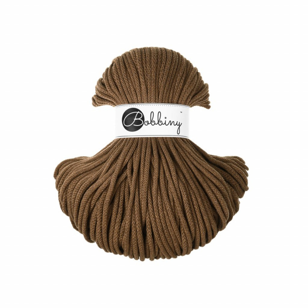 Bobbiny Braided Cord 5mm 100m - Nut Brown