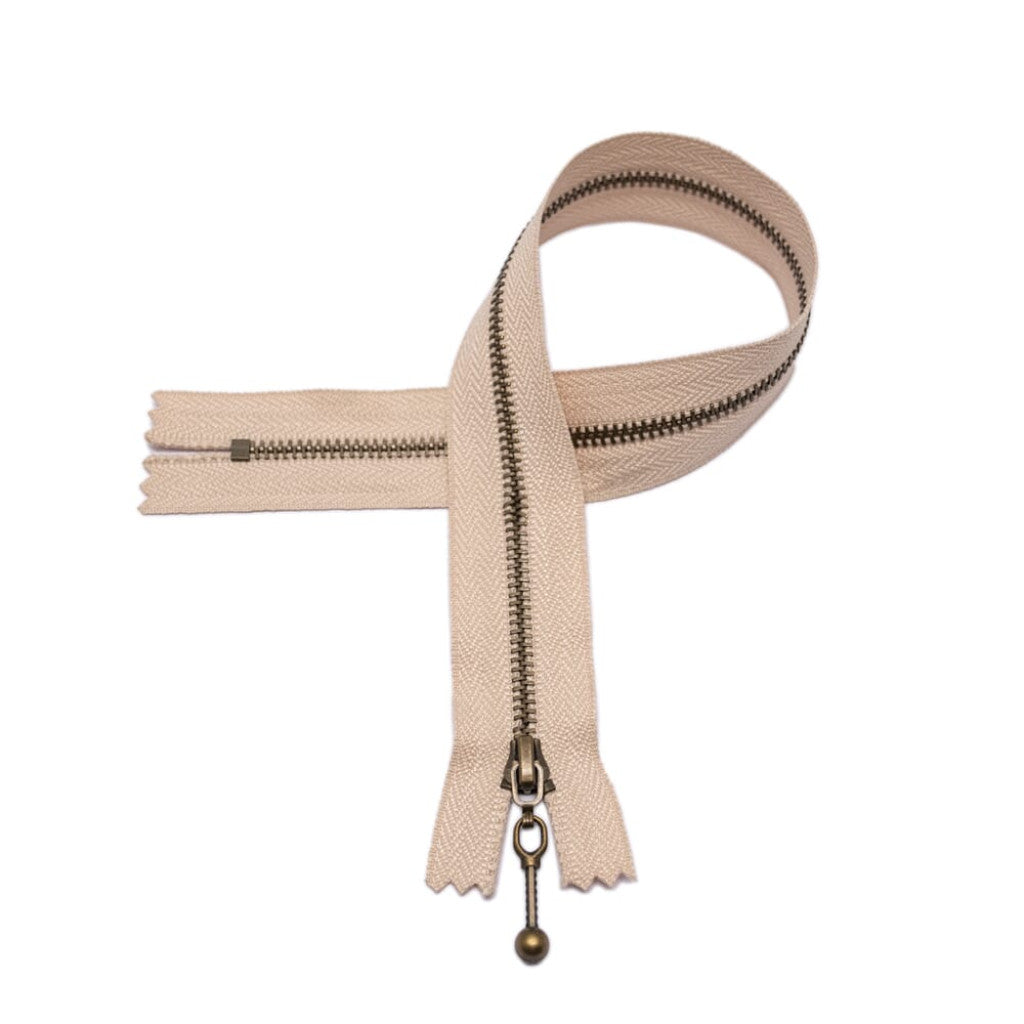 Glidelås 25cm 5mm Beige 5337