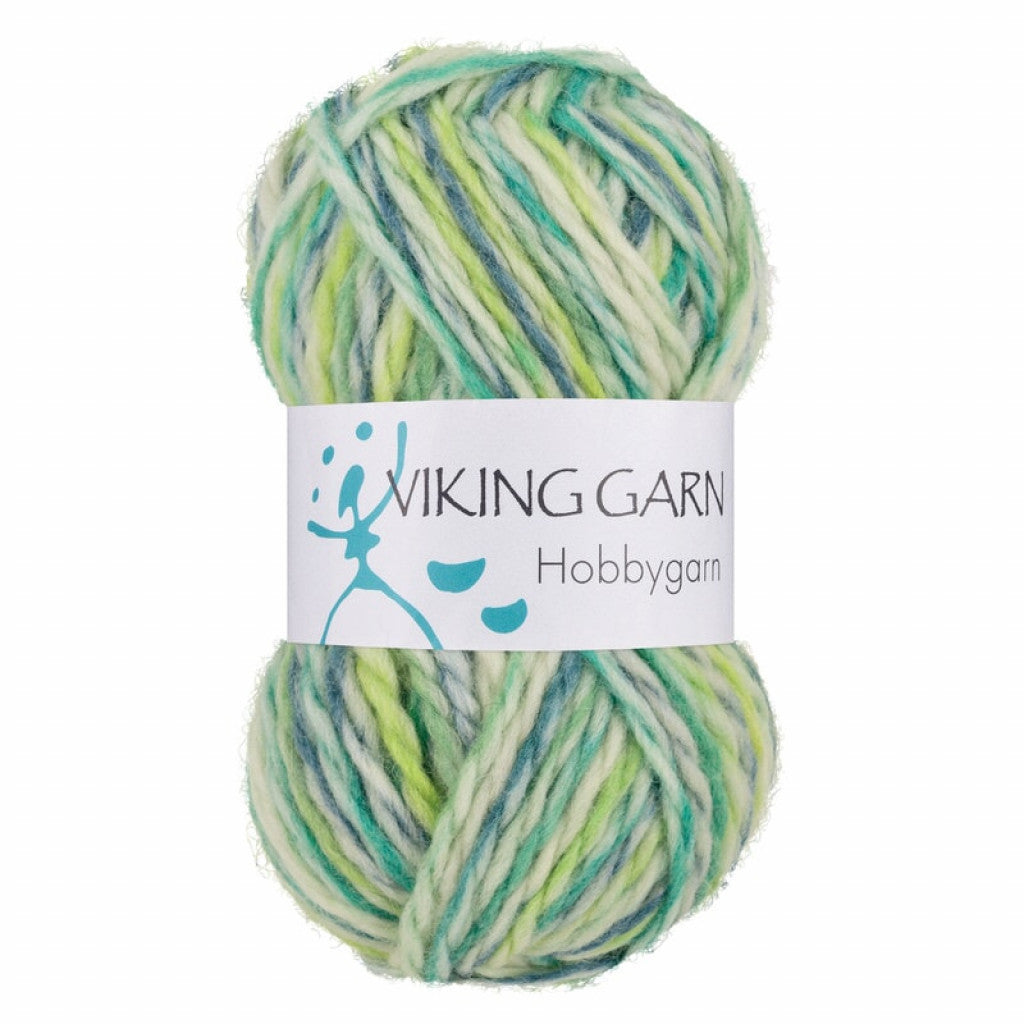 Viking Hobbygarn - 982 Multi grønn