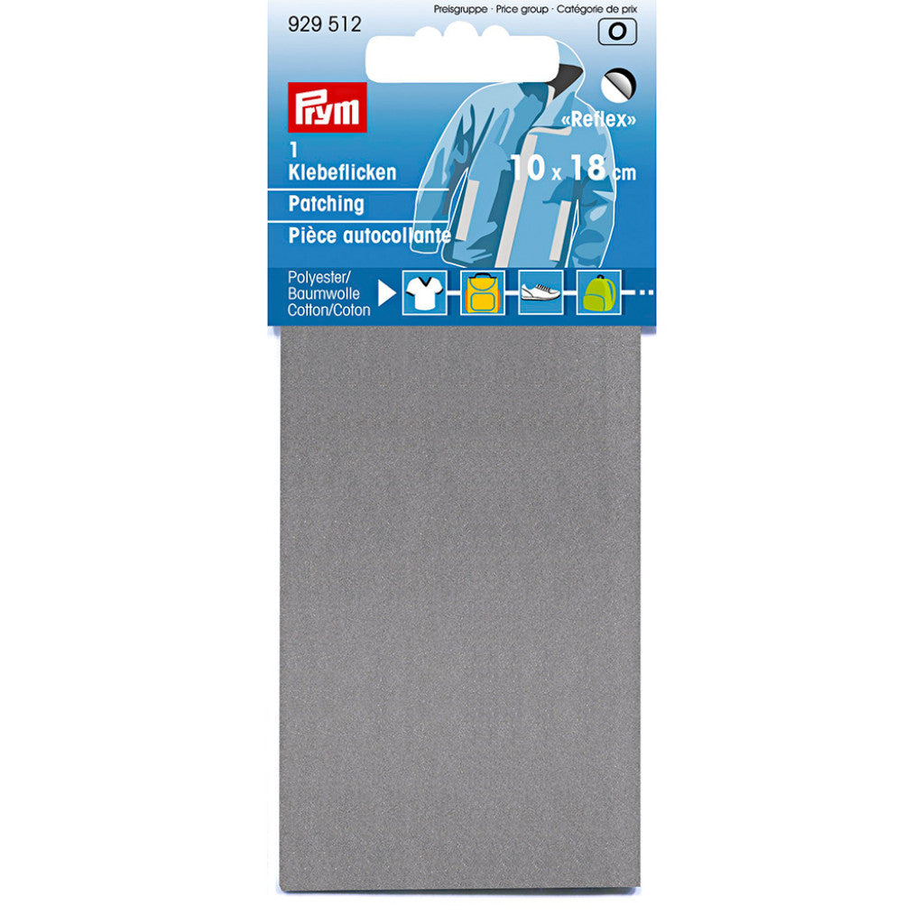 Prym Reflex Lapp Selvklebende 18x10cm - Sølvfarget