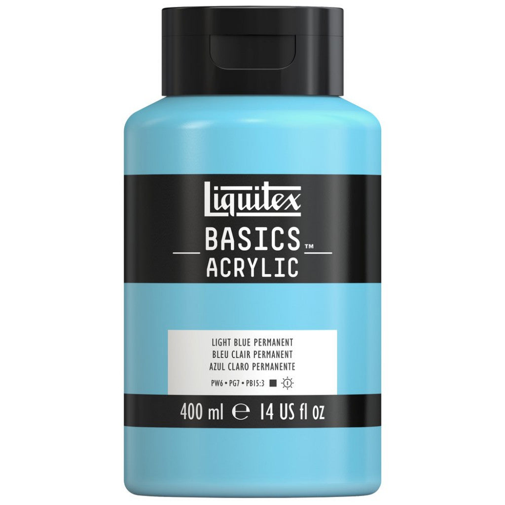 Liquitex Basics Acrylic 400ml - 770 Light Blue Permanent S1
