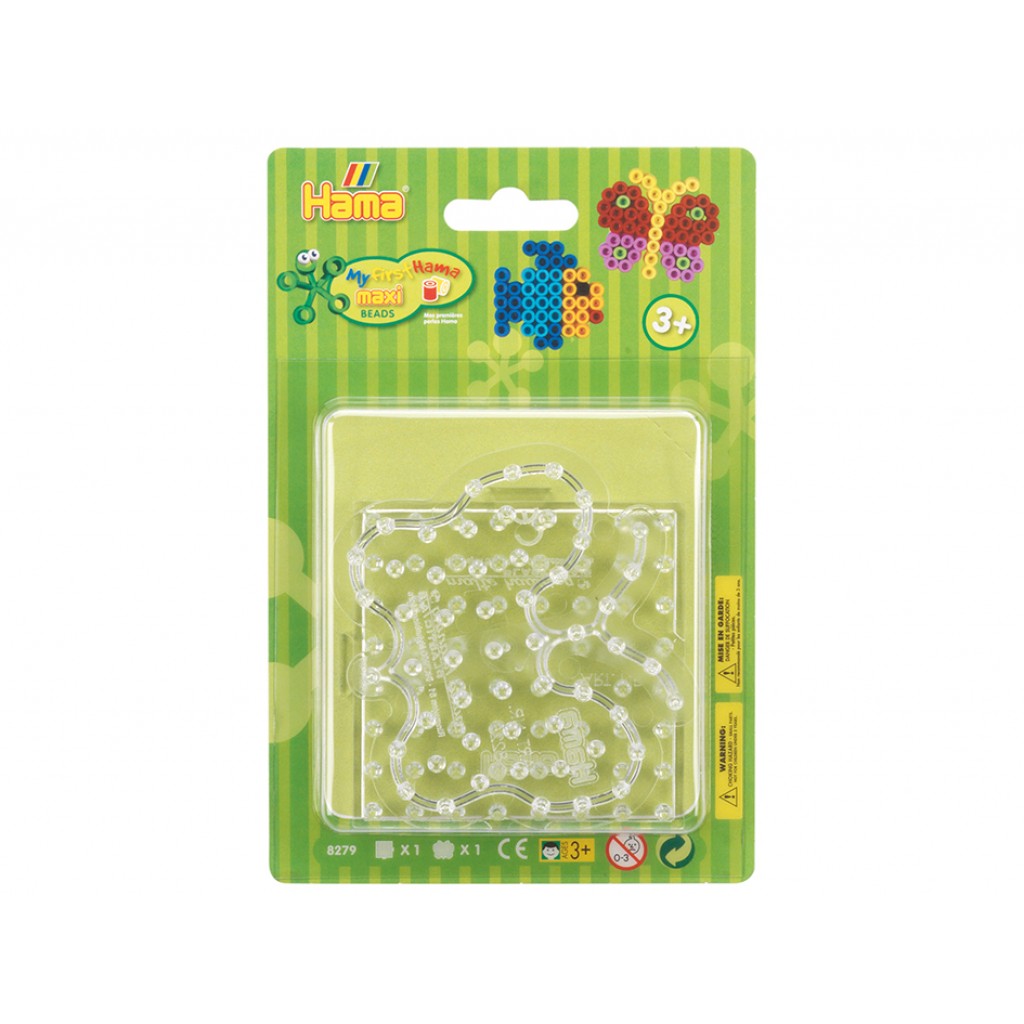 Hama Maxi Piggplate Blister - Sommerfugl og firkant