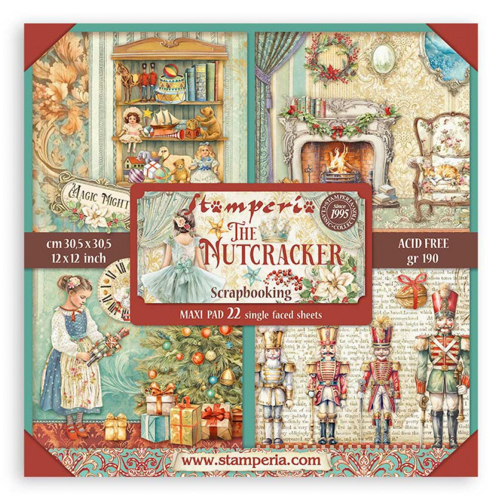 Stamperia Paper Pad 12"X12", 22 ark - The Nutcracker