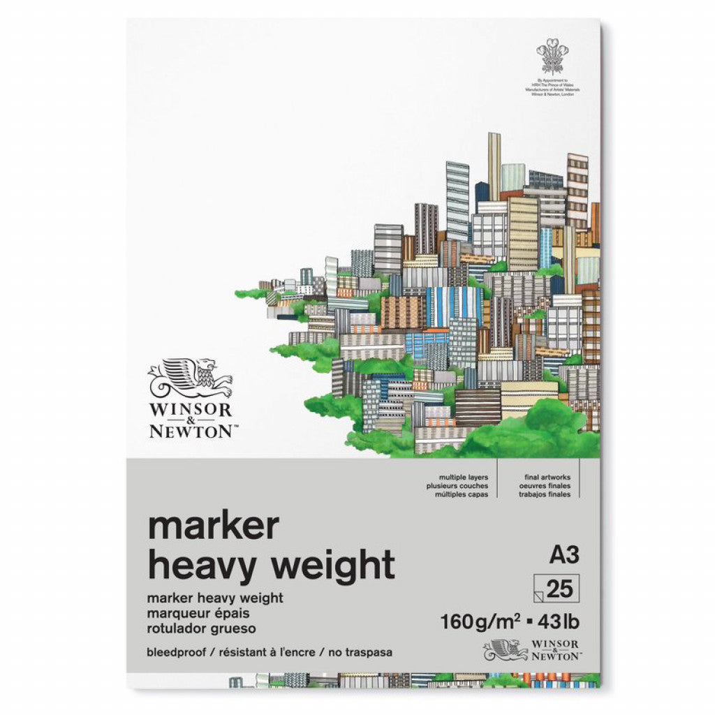 Blokk W&N, Marker Heavy Weight, 160g - A3