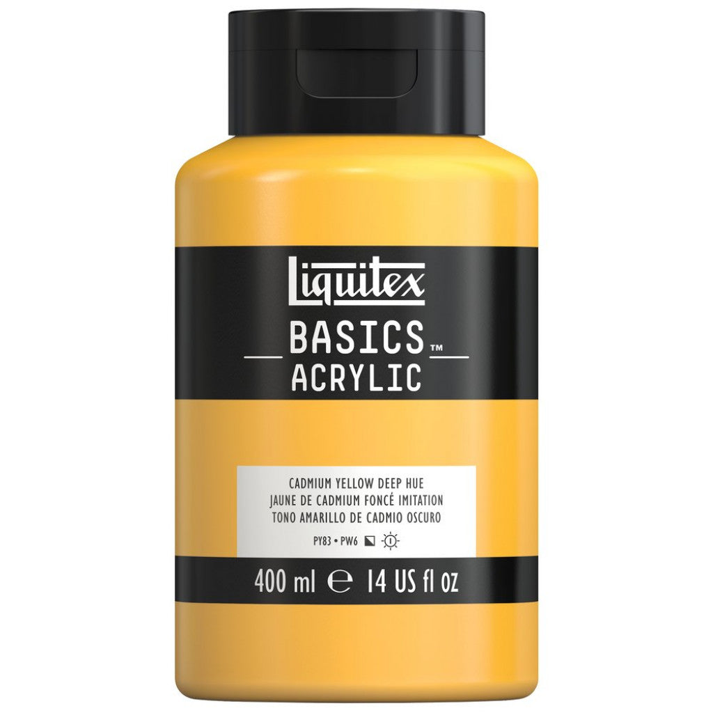 Liquitex Basics Acrylic 400ml - 163 Cadmium Yellow Deep Hue S1