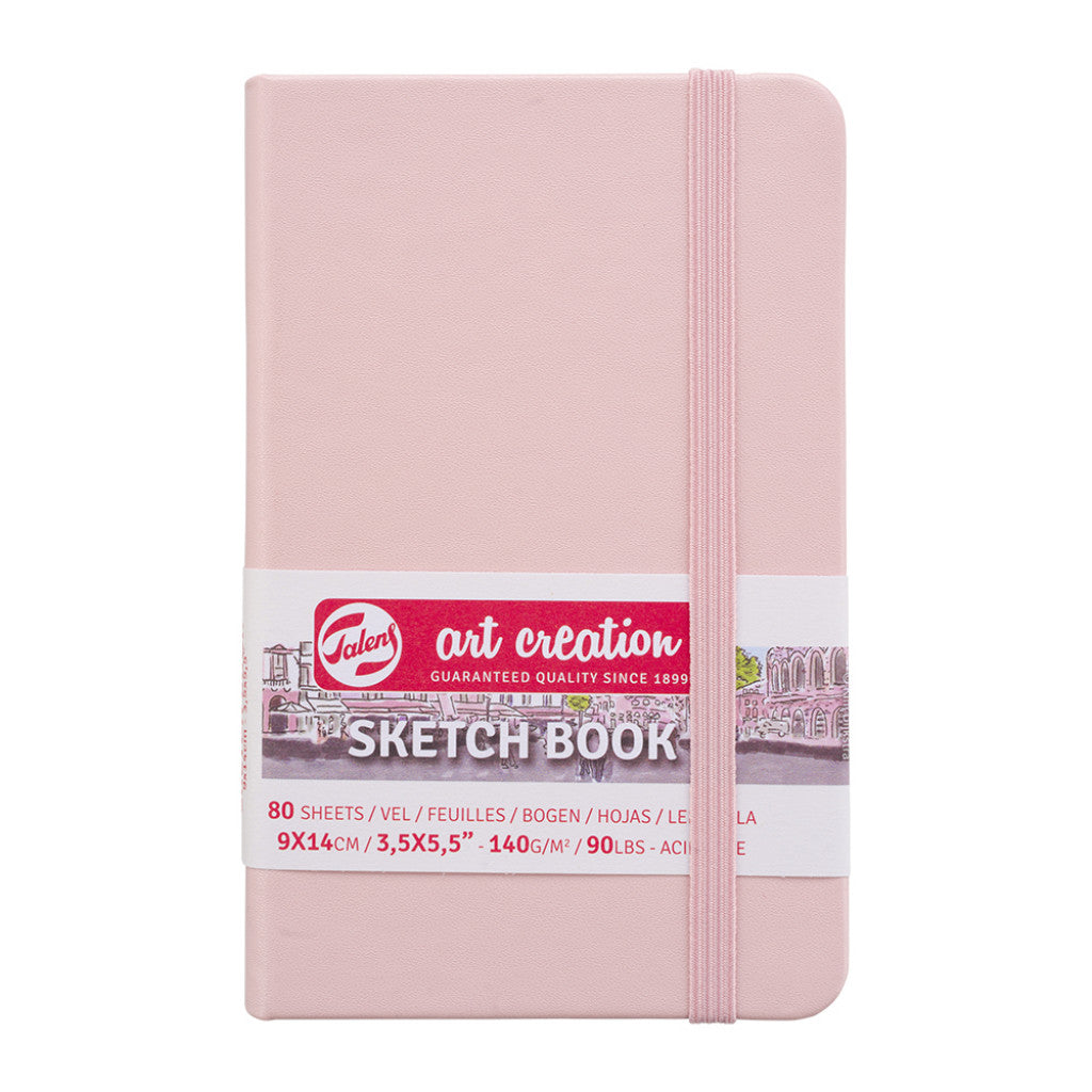 Art Creation Skissebok m/strikk 140g 9x14cm - Rosa