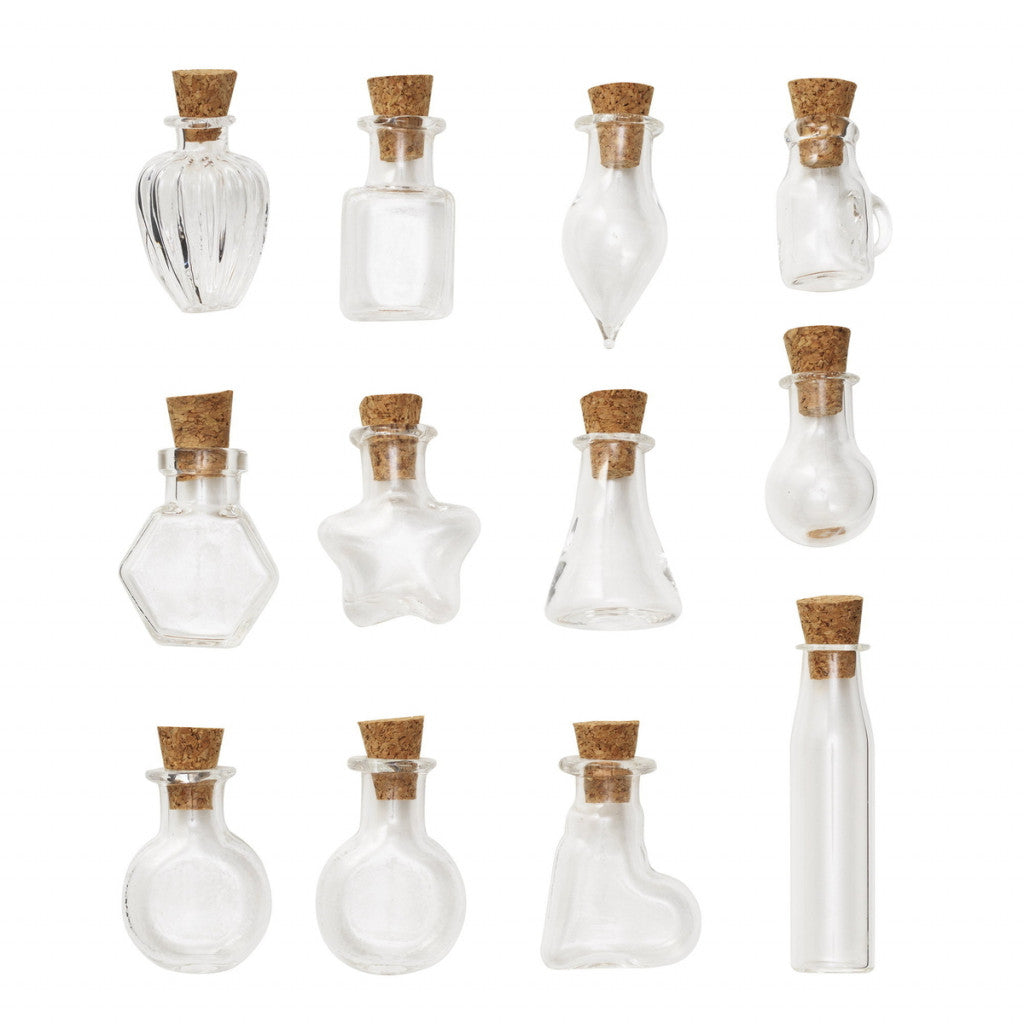 Glassflasker Miks Mini 12 Stk.