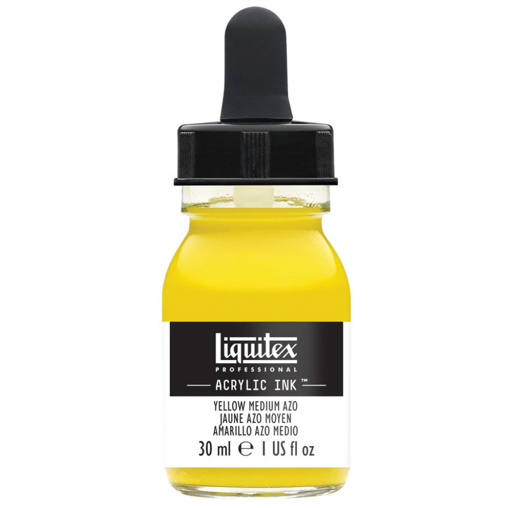 Liquitex Artists Acrylic Ink, 30 ml - Yellow Medium Azo 412