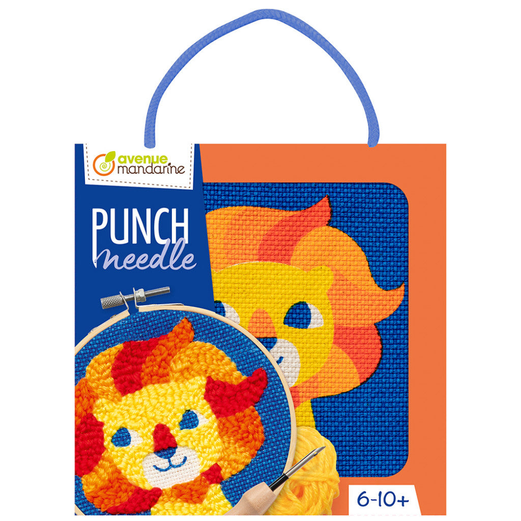 My Mandarine Punch needle sett 18x18cm - Lion