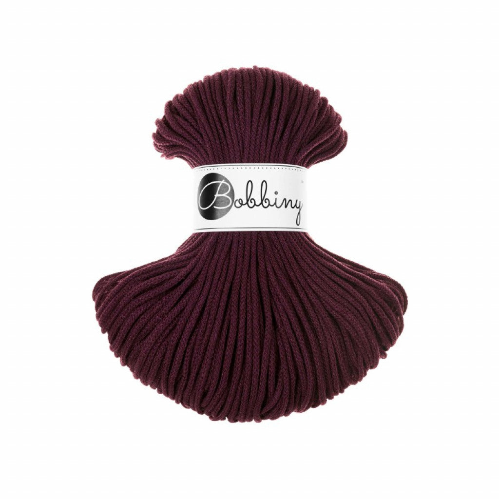 Bobbiny Braided Cord 3mm 100m - Burgundy
