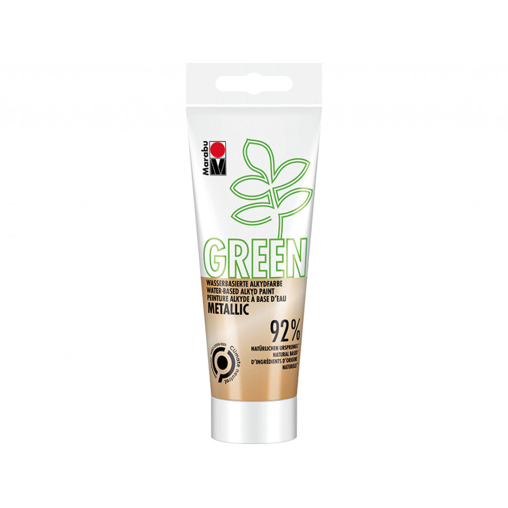 Vegansk Maling, Marabu Green Alkydmaling 100ml - 784 Metallic-gold