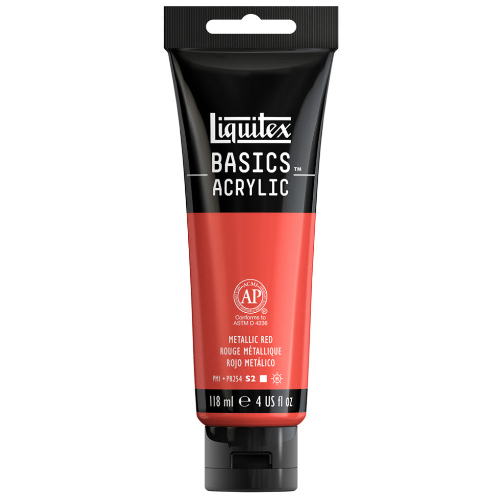 Liquitex Basics Acrylic 118ml - Metallic Red 345
