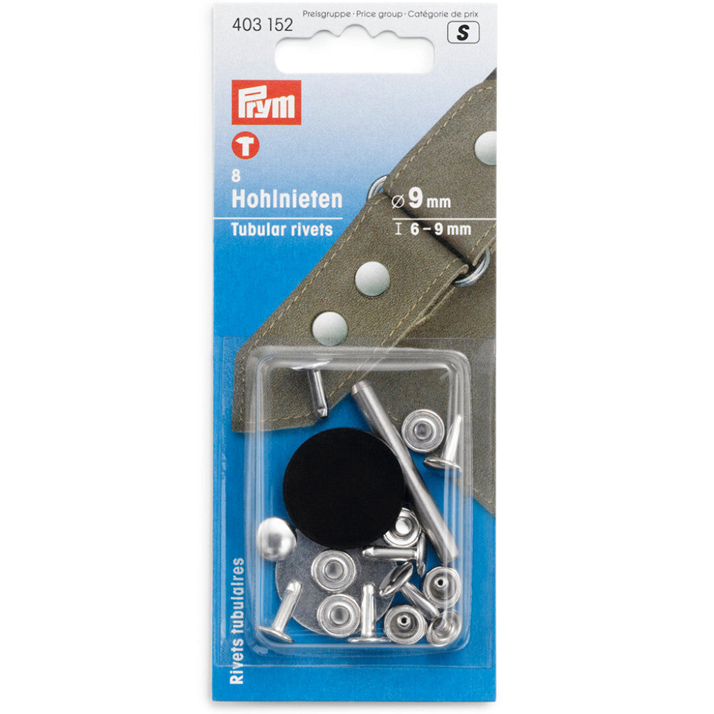 Prym Nagler rørformet 6-9mm brass silver