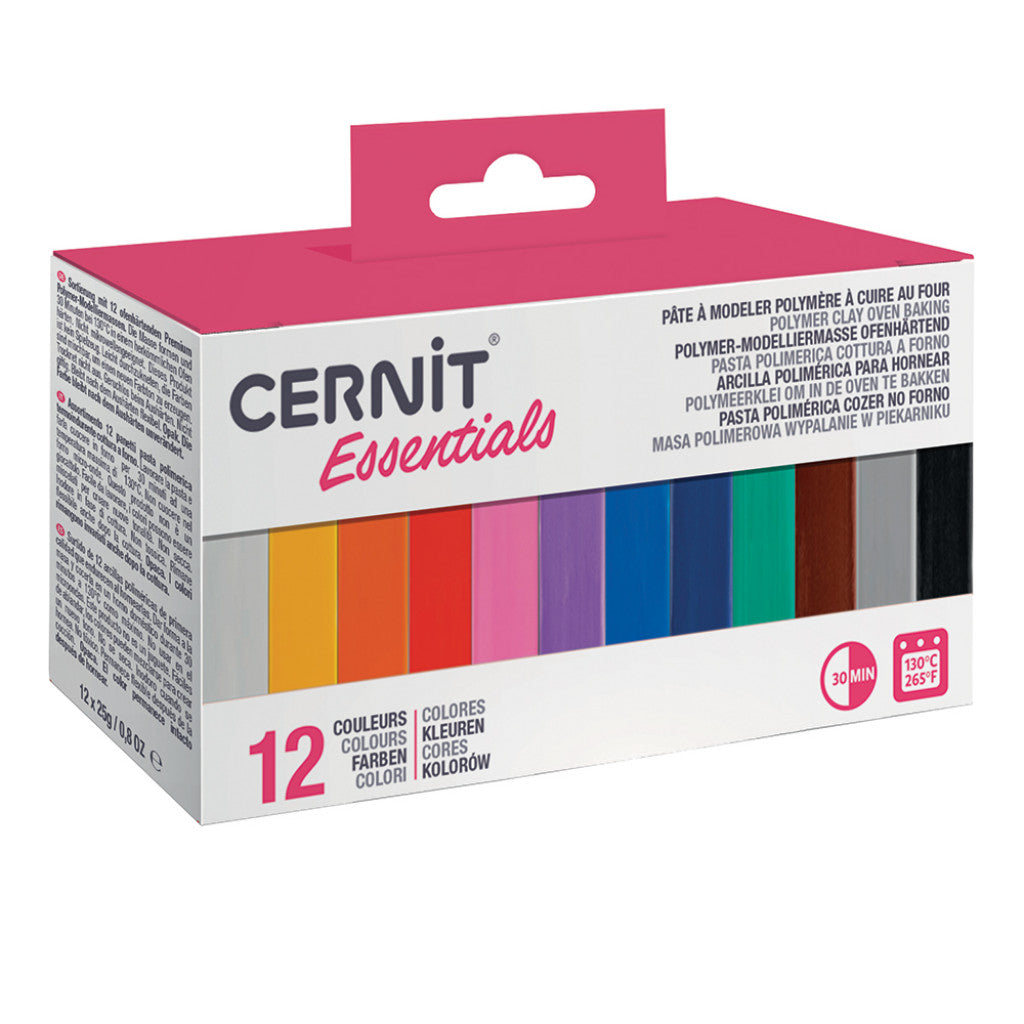 Cernit Polymerleire - Sett med 12x25g - Essentials
