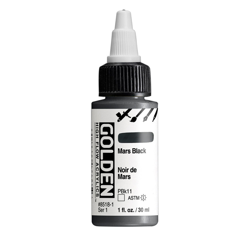 Golden High Flow Acrylics 30ml - Mars Black