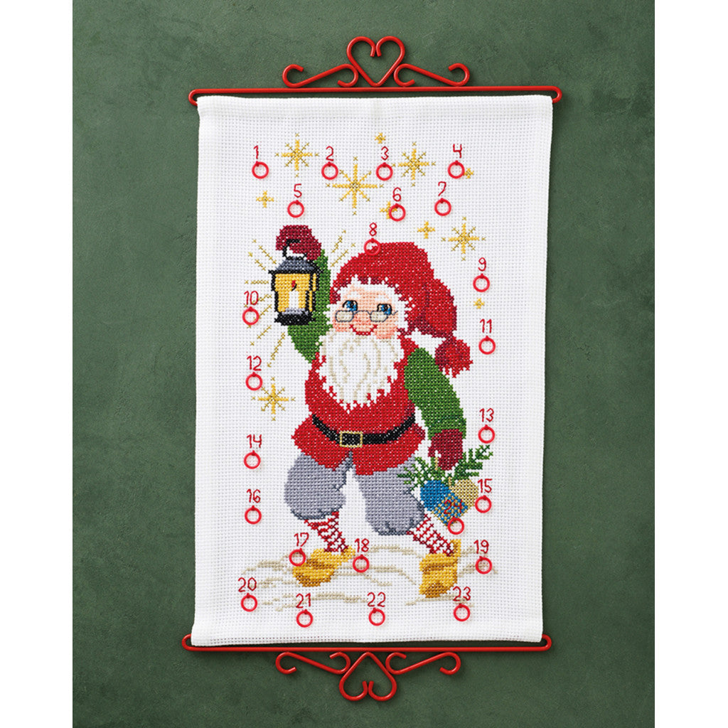 Permin Broderikit - Nisse med lykt 32x49 cm