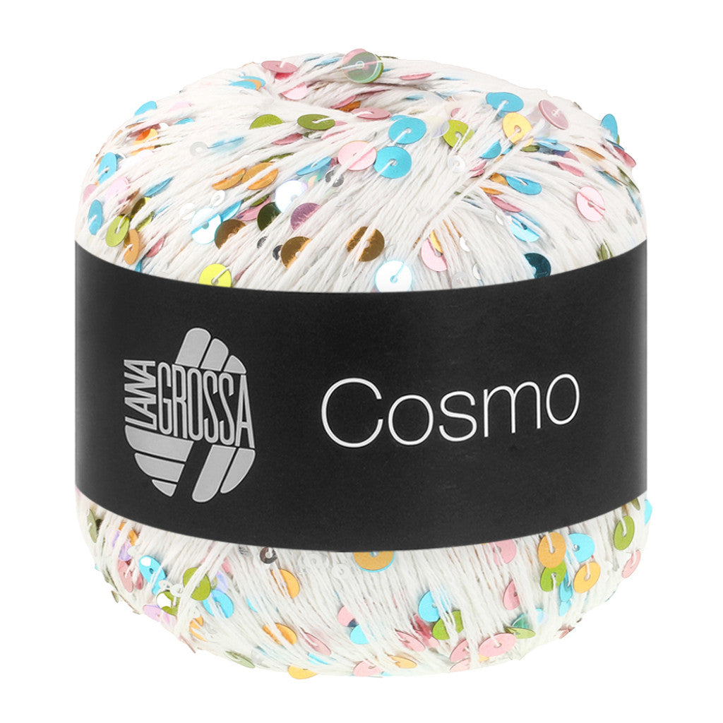 Cosmo - 38 Creme / flerfargede paljetter