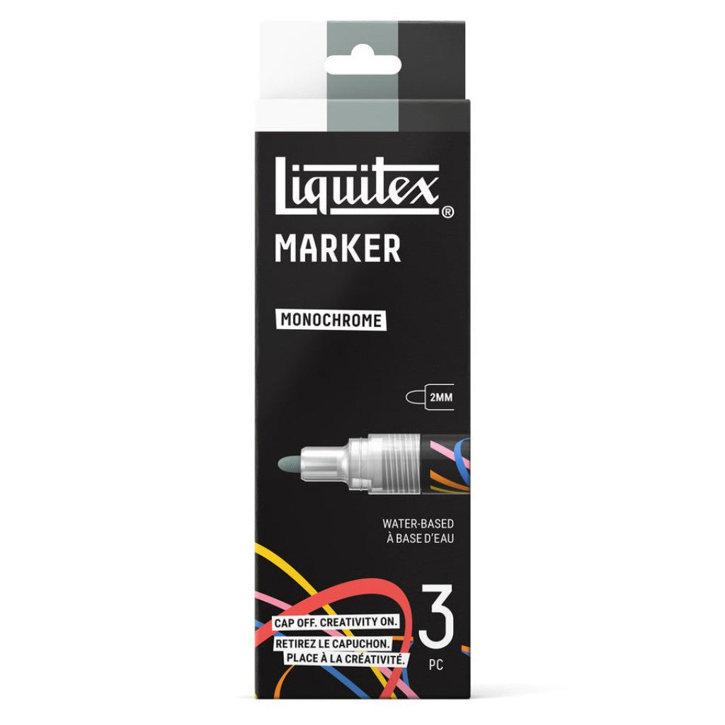 Liquitex Marker 3X2mm Set - Monochrome