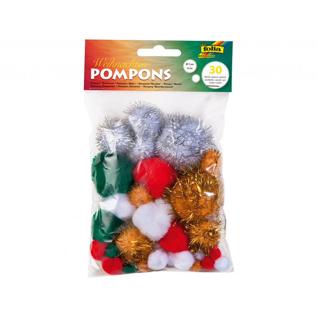 Folia Pomponger 30stk - Jul mix