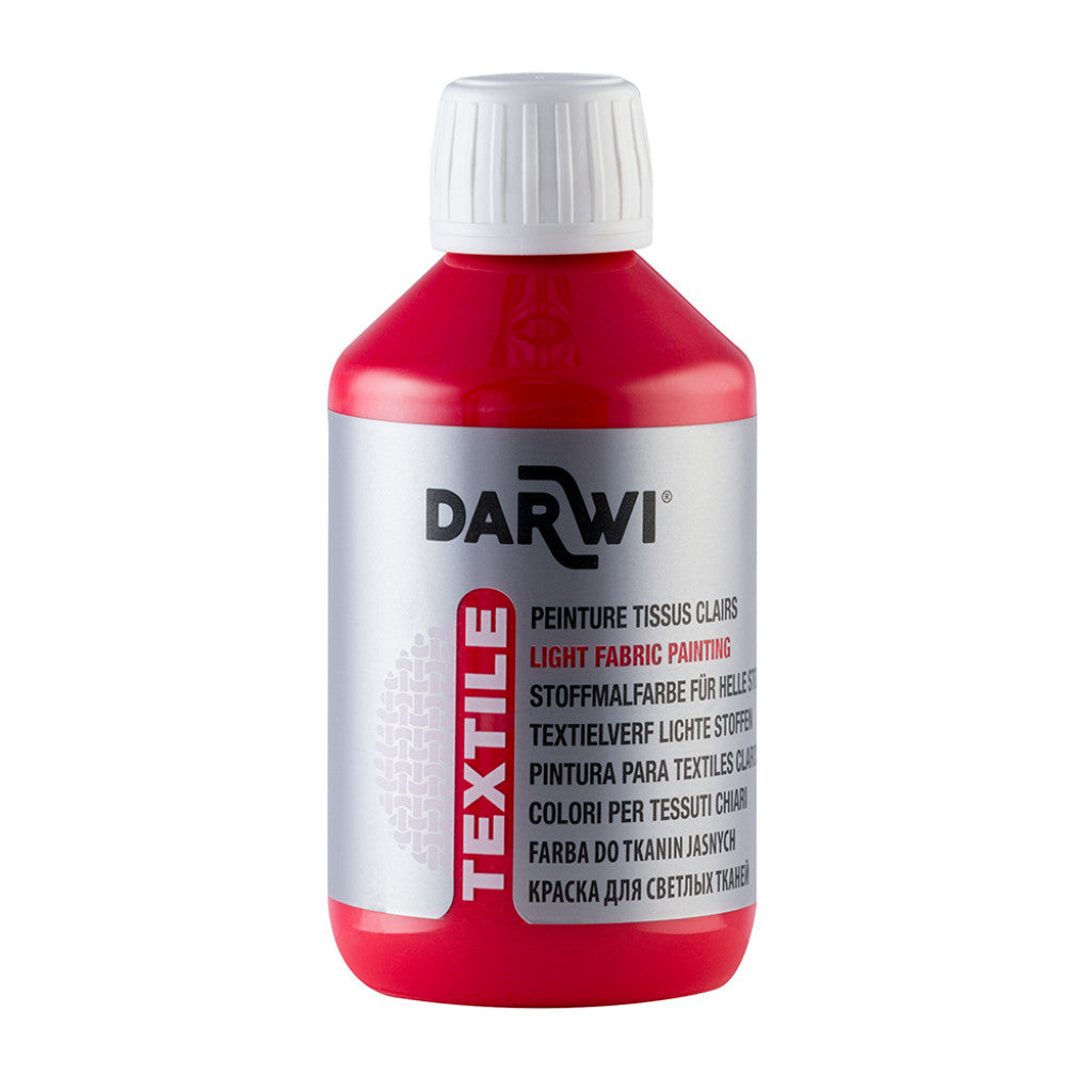 Darwi Textile Tekstilmaling 250ml - Vermillon