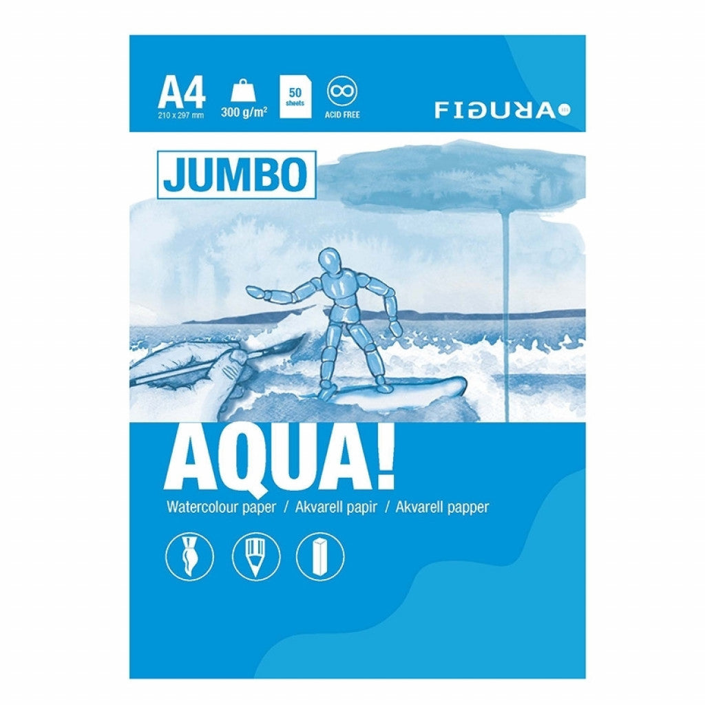 Blokk - Figura AQUA, A4 JUMBO, 50 ark