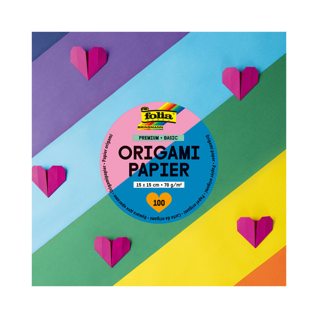 Folia Premium Origamipapir 15x15cm 100ark - BASIC
