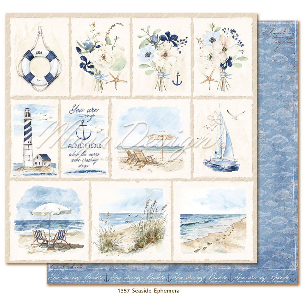 Maja Design Mønsterpapir - Seaside - Ephemera
