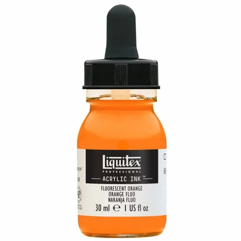 Liquitex Artists Acrylic Ink, 30 ml - Fluorescent orange 982