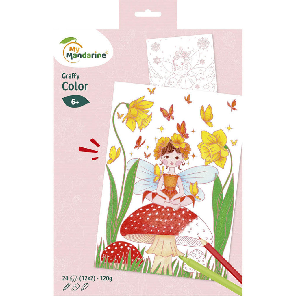 My Mandarine Graffy Fargeleggingsbok - 21x34,2 - Feer