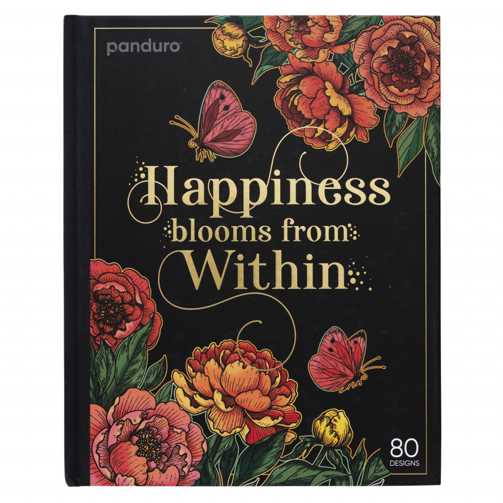 Fargeleggingsbok, 80 motiv - Happiness Blooms from Within