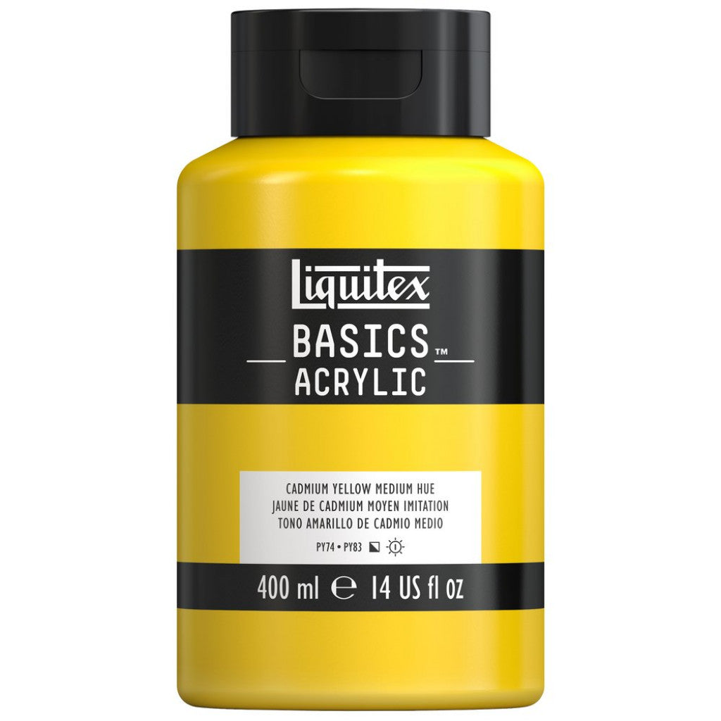 Liquitex Basics Acrylic 400ml - 830 Cadmium Yellow Medium Hue S1