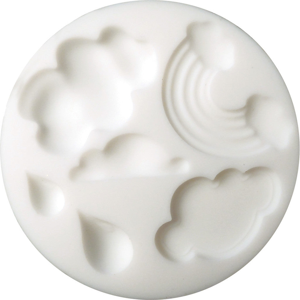 Cernit Silicone Mould - Silikonform til leire - Clouds 7cm
