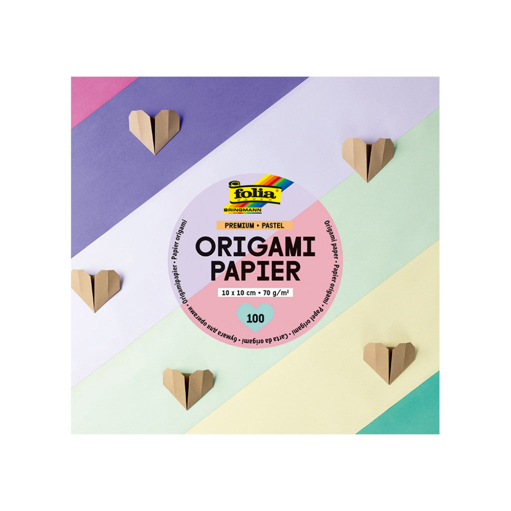 Folia Premium Origamipapir 10x10cm 100ark - PASTELL