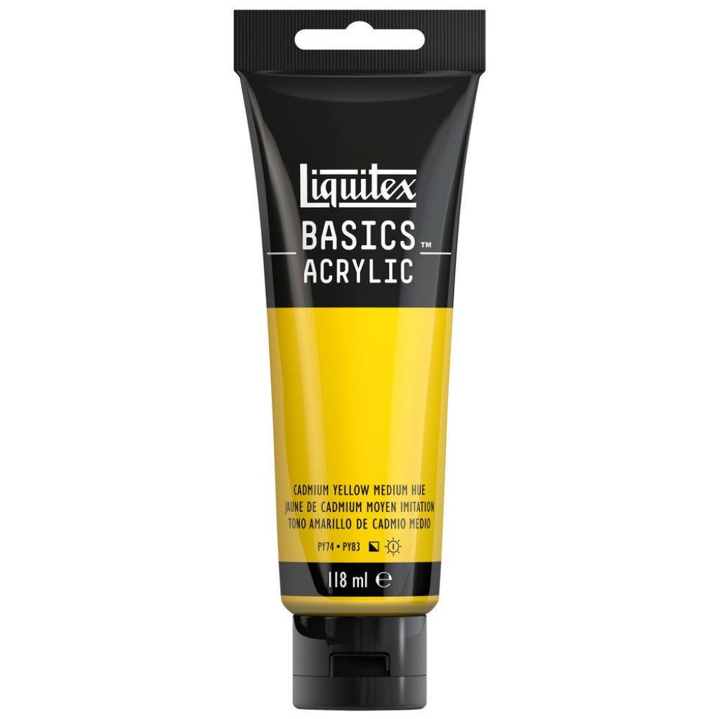 Liquitex Basics Acrylic 118ml - 830 Cadmium Yellow Medium Hue S1